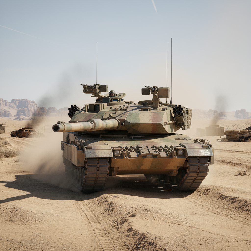 Xe tăng M1 Abrams, Leopard 2 hoặc T-90 trong một cuộc tập trận